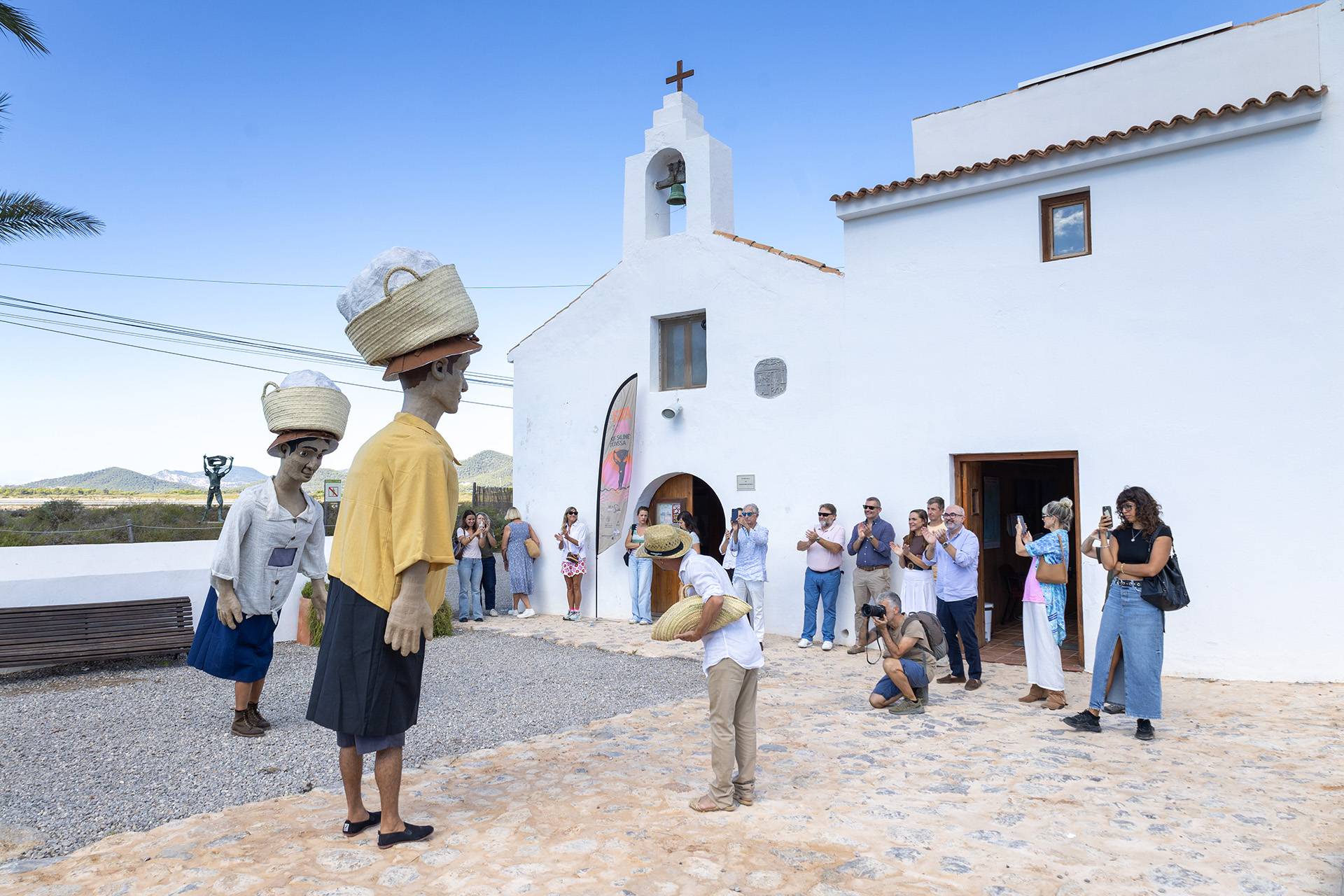 Xicu y Jordi, guardianes de la Fira de la Sal, durante la rueda de prensa