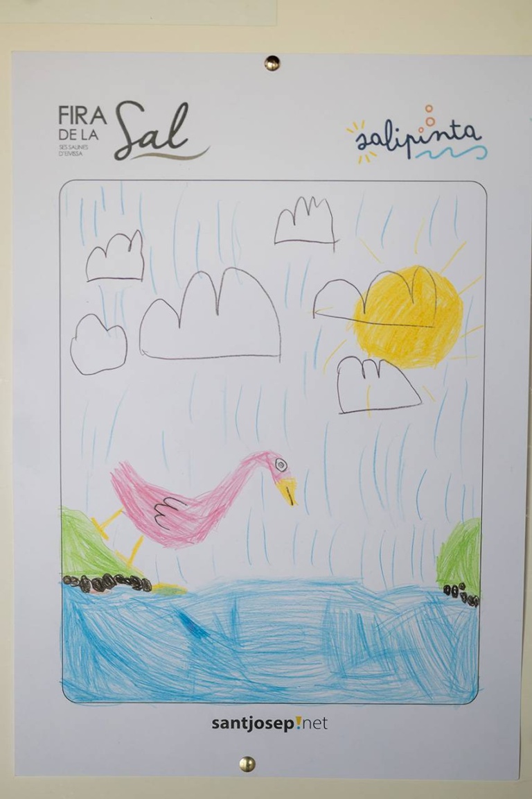Dibujo presentado al concurso Salipinta. X Fira de la Sal, Sant Jordi, 17 de octubre de 2026. Fotografía: Juan Carlos Flórez.