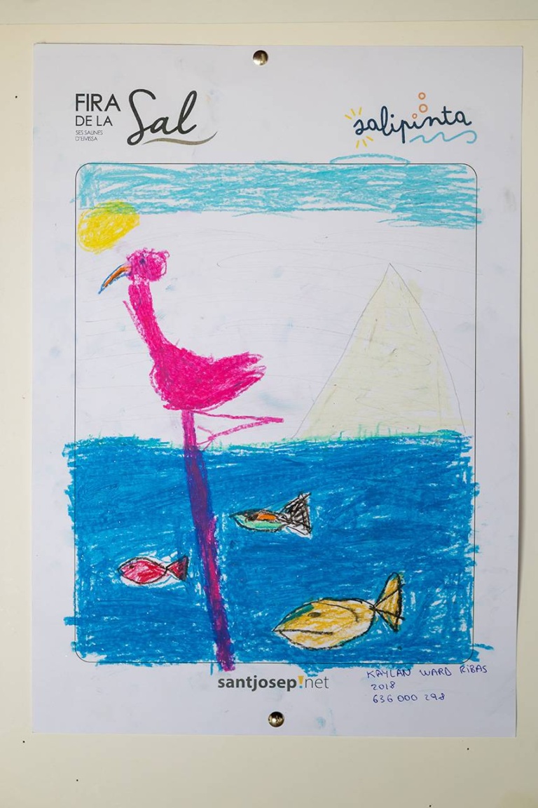 Dibujo presentado al concurso Salipinta. X Fira de la Sal, Sant Jordi, 17 de octubre de 2026. Fotografía: Juan Carlos Flórez.