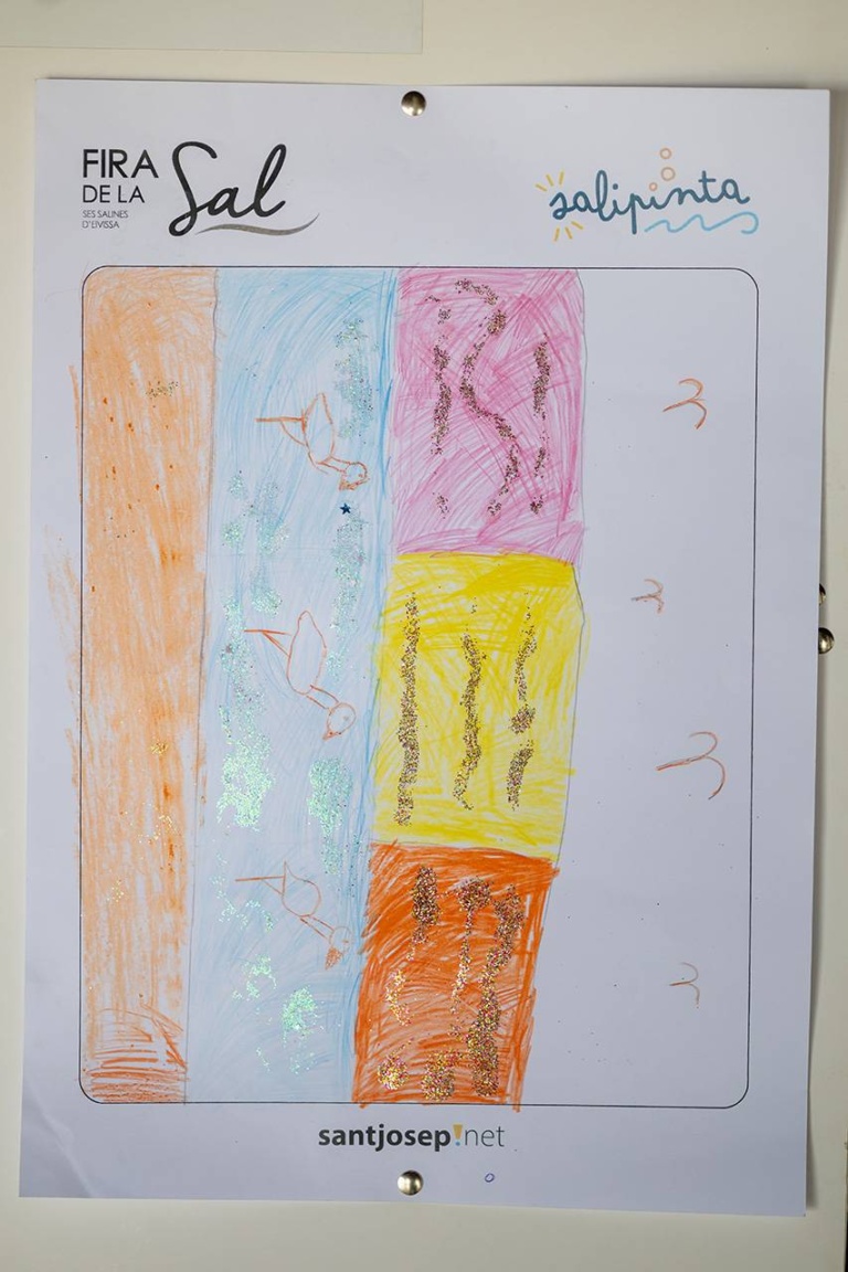 Dibujo presentado al concurso Salipinta. X Fira de la Sal, Sant Jordi, 17 de octubre de 2026. Fotografía: Juan Carlos Flórez.