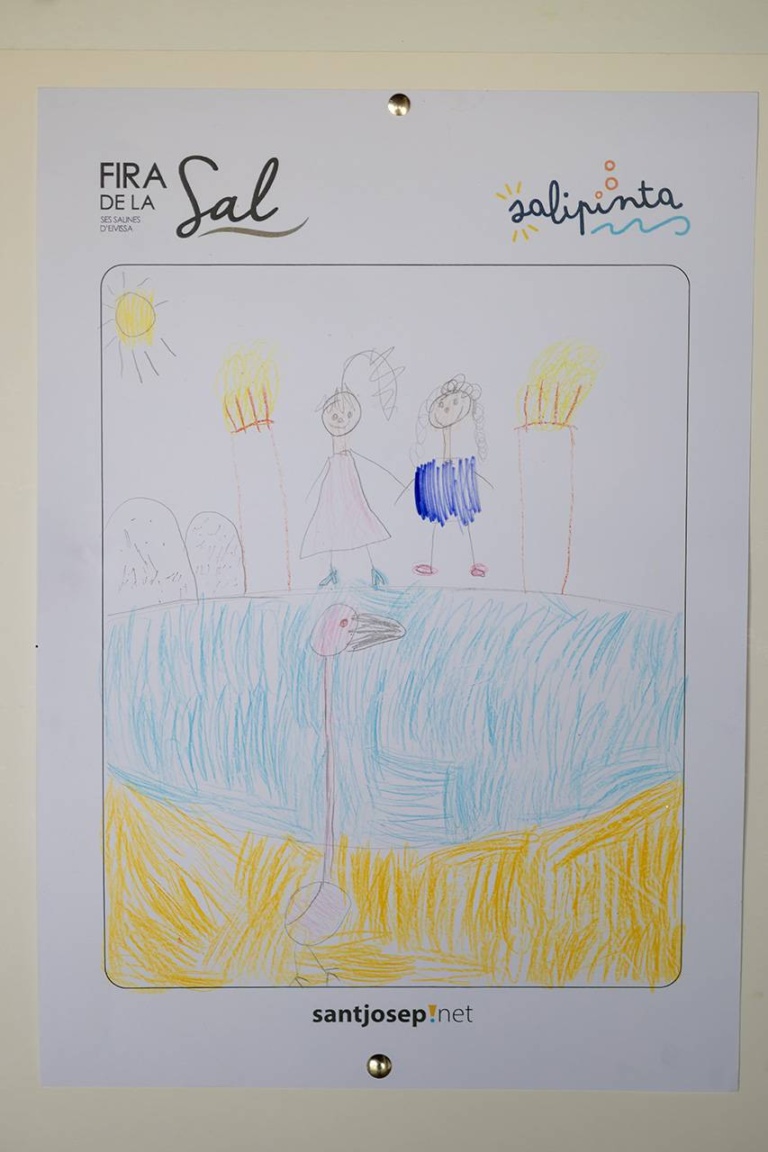 Dibujo presentado al concurso Salipinta. X Fira de la Sal, Sant Jordi, 17 de octubre de 2026. Fotografía: Juan Carlos Flórez.