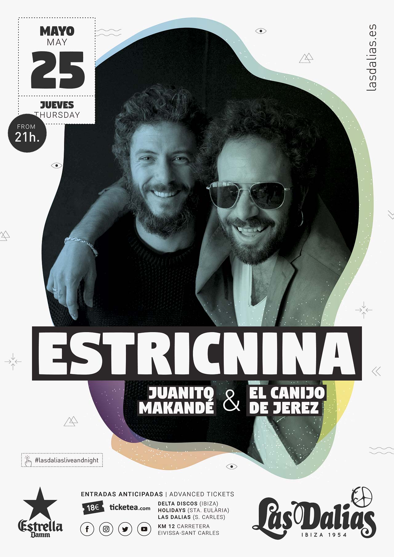Estricnina - Las Dalias - Cartel